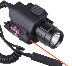 Tactical Red Laser Sight LED Flash Light Combo For rifle shot gun 20mm Rail
