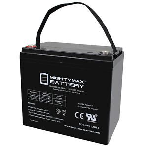 Mighty Max 12V 55AH INT Battery Replaces AGM BCI Group 34/78 Car and Truck