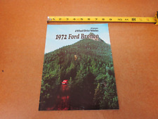 1972 Ford Bronco sales brochure 6 page folder ORIGINAL literature 72