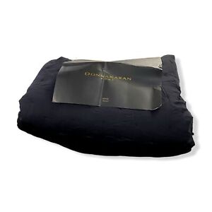 $855 Donna Karan Black Essential Silk Quilt King Bed Blanket Cover