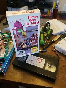 New ListingBarney Goes to School VHS 1990 Black Tape