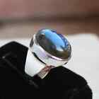 Labradorite Ring, Blue Fire Labradorite Ring, Handmade 925 Sterling Silver Ring