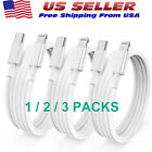 1~3PACK USB Data Fast Charger Cable Cord For Apple iPhone 5 6 7 8 X 11 12 13 MAX