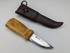 Helle Nying Knife - Made in Norway - Short & Stubby Fixed Blade - Leather Sheath