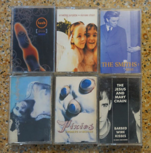 6 Cassette Tape Lot - 90s Pixies Janes Addiction Lush Smiths Jesus Mary Chain