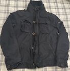 Abercrombie & Fitch Mens Quilt Lining Blue Military Field Utility Jacket Medium