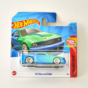 Hot Wheels 07 Ford Mustang Green Blue Then and Now 2023 M Case Short Card