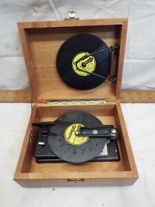 Vintage Thorens Swiss Wooden Music Box AD-30 w/5 Discs Needs Help