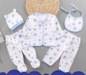5PCS Newborn Baby Boy Clothes 0-3 Months Baby Outfits Pants Gifts Set US shipp