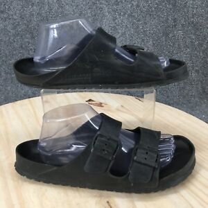 Birkenstock Sandals Mens 9 Arizona Exquisite Slides Black Rubber Buckle Strap