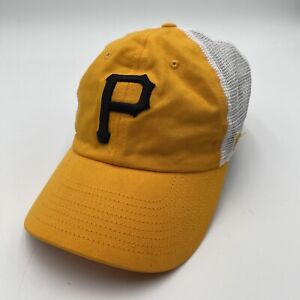 Pittsburgh Pirates Fanatics Snapback Hat Adjustable Gold Mesh Trucker Classic