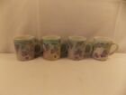 New Listing4 Coffee Mugs  blue with Grapes 3 3/4