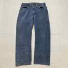 Vintage 80s Levi's 501 Denim Jeans 34x28 Straight Leg Dark Acid Wash Made in USA