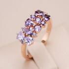 Natural Zircon Bride Wedding Rings for Women Trend 585 Rose Gold Fine Jewelry
