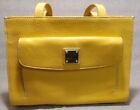 Dooney & Bourke Leather Janine Front Pocket Satchel Handbag R591 PL gold yellow