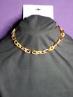 Sonoma Matte Gold Tone And Mulitcolored Resin Chain Link Necklace, 16'-19', NWT