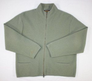 Vintage Woolrich Women's Wool Full Zip Cardigan Sweater Fern Green Size XL