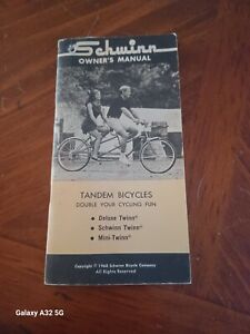 Vintage 1968 Schwinn STINGRAY Mini Twinn Tandem Muscle Bike Owners Manual