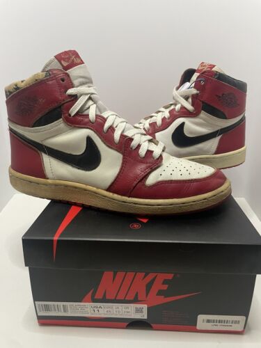Size 11 - Air Jordan 1 Chicago 1985 Vintage AMAZING CONDITION FOR AGE