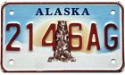 Alaska Standing Bear MOTORCYCLE License Plate #214 6AG No Reserve