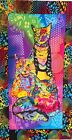 New Bright Crazy Cats Fabric Panel By Fabrique Innovations Quilting Sewing