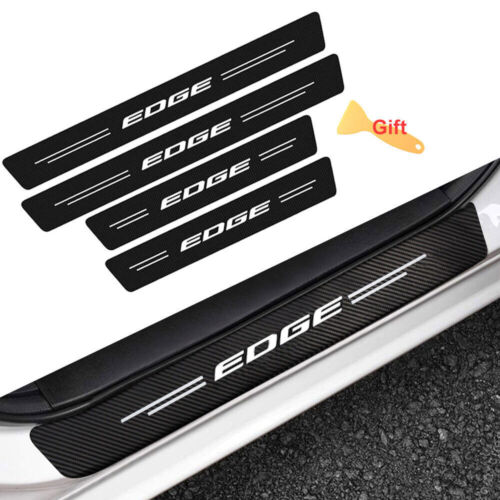 4PCS For Ford Edge Accessories Car Door Sill Scuff Plate Protector Step Sticker (For: 2013 Ford Edge SEL 3.5L)