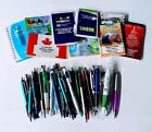 50ct Mixed Lot: Misprint Pens & Paper: 40 Pens/10 Memo/Post-it/Sticky/Notepads