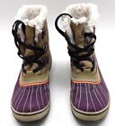 Women's SOREL Brown/Purple Snow Boots 8