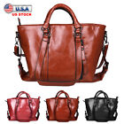 Vintage Soft Leather Tote Handbag Ladies Fashion Crossbody Shoulder Hobo Bag