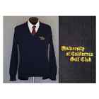 Vintage 80s University of California Pullover Embroidered Golf Club Sweater NWT