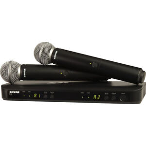 BLX288/SM58 Microphone Handheld Wireless Shure Vocal DJ System New