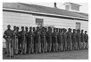 AFRICAN AMERICAN BLACK CIVIL WAR UNION SOLDIERS REGIMENT 1864 4X6 PHOTO