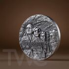 Rushmore Rock-cut Monuments 2 oz Antique finish Silver Coin Ghana 2024