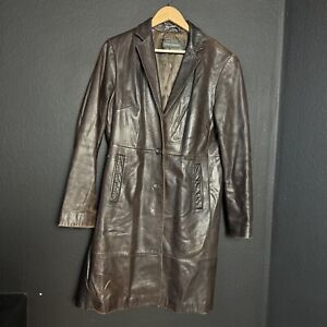 Banana Republic Faded Brown Soft Leather Coat Small Women
