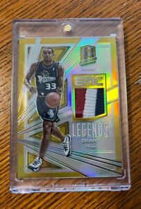 New ListingGrant Hill 2017-18 Spectra Gold Epic Legends Patch /10 Game Worn Pistons HOFer
