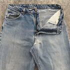 VTG Carhartt Jeans Mens 34x34 Blue Light Wash Relaxed Tapered Leg Baggy USA 90s