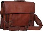 Genuine Men's Leather Handmade Messenger Laptop Briefcase Satchel Brown Bag