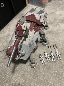 2008 HASBRO STAR WARS CLONE WARS AT-TE VEHICLE Mostly Complete Clone Gunners
