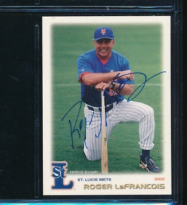 2000 Grandstand #52 Roger LaFrancois St. Lucie Mets Signed Autograph (DO31)