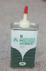 Vintage SHAMROCK Household Oil Tin Can Handy Oiler Amarillo TX 4oz  Full No Rust