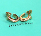Tiffany T T1 Hoop Earrings in Rose Gold with Diamonds Complete with Boxes