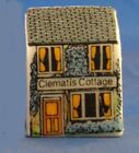 Birchcroft Miniature House Shaped Thimble -- Clematis Cottage