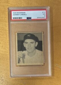 New Listing1948 Bowman Baseball Johnny Lindell New York Yankees Card #11 PSA 3