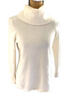 TALBOTS Ivory White Pure Cashmere Turtleneck Long Sleeve Sweater Size Mp
