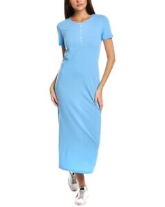 Theory Cherryal Neo Slub Maxi Dress Women's Blue P