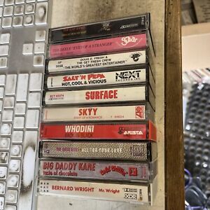 LOT #8: 10 Hip Hop Rap & R&B Cassette Tapes 80’s 90’s Doug E Fresh, Whodini, Gap