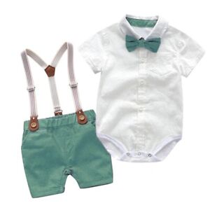 Baby Clothes Gentleman Romper Outfits Newborn Boys Set Tops Boy Infant Jumpsuit