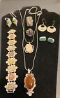 Vintage To Now Mexican Sterling Silver 925 Jewelry Lot 8 Pieces  109 Grams