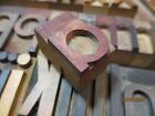 Printing Letterpress Printer Type Block Antique Wood Alphabet 1 3/8