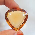 Large Yellow Citrine 60 Ct Heart Cut Shape Loose Gemstone Gift for Birthday p124